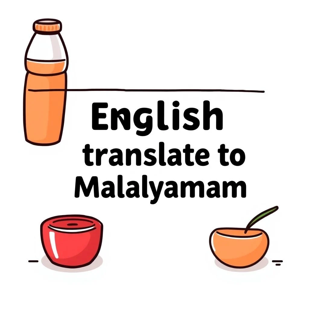english translate to malayalam illustration