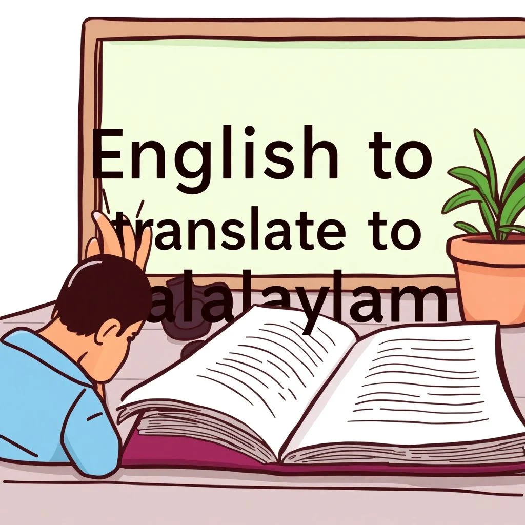 english translate to malayalam illustration
