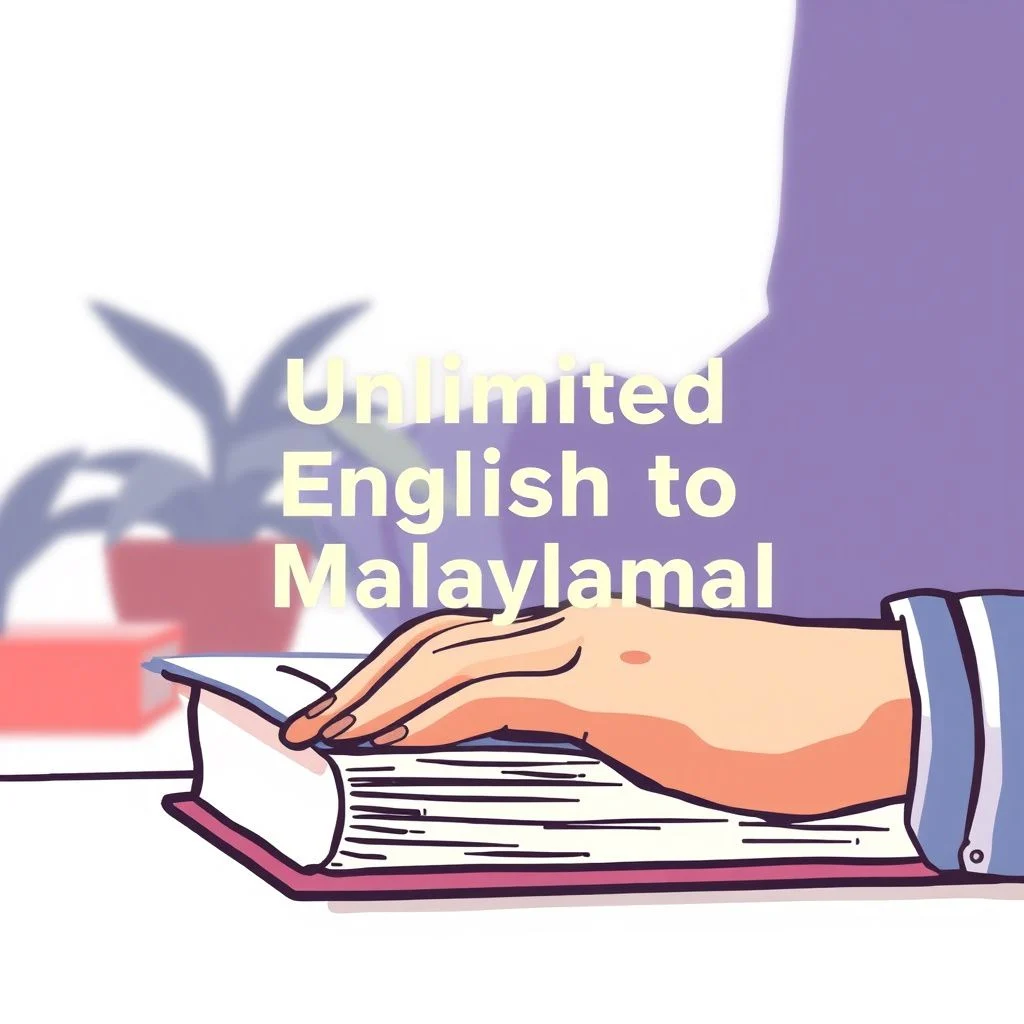 unlimited english to malayalam translation illustration
