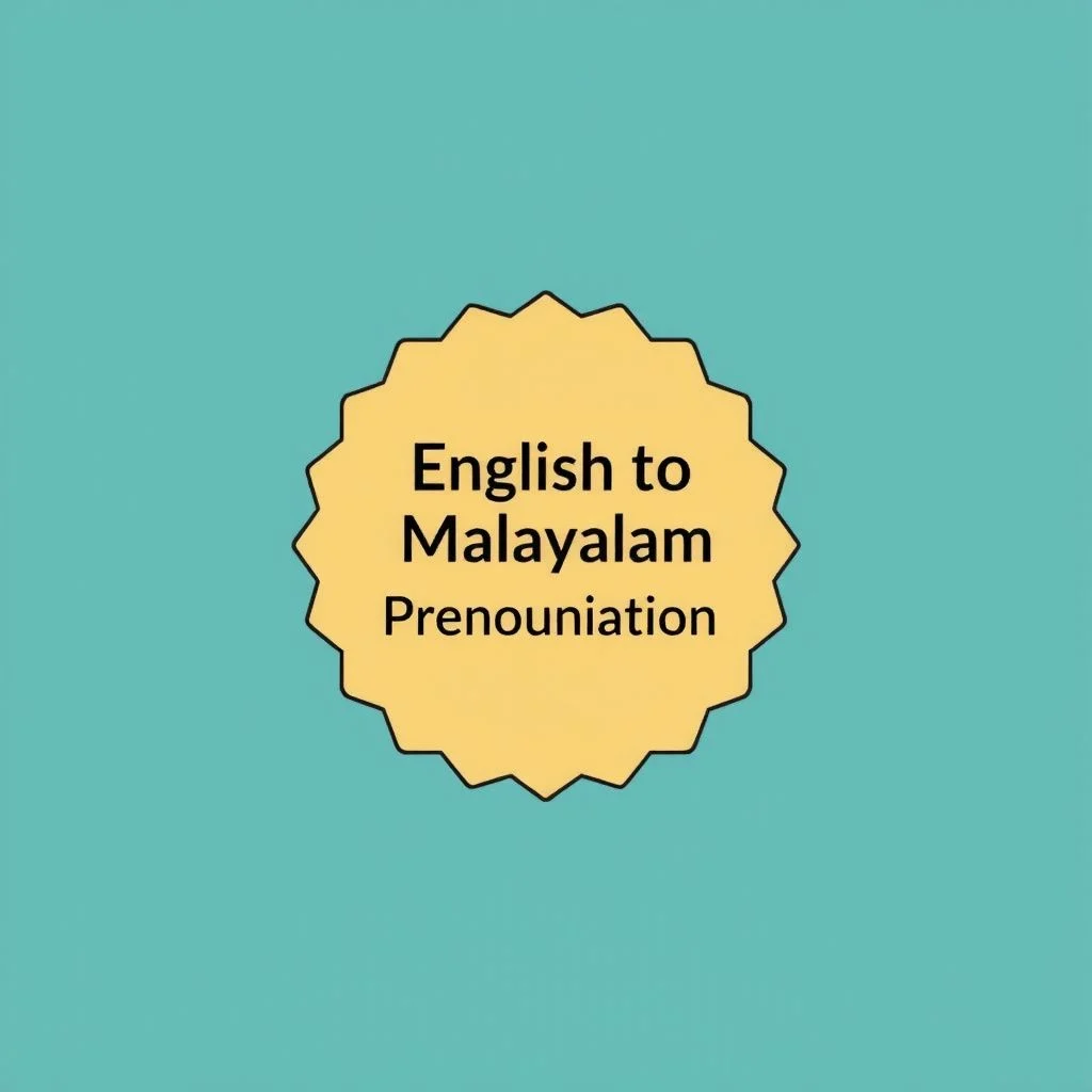 english to malayalam pronunciation illustration