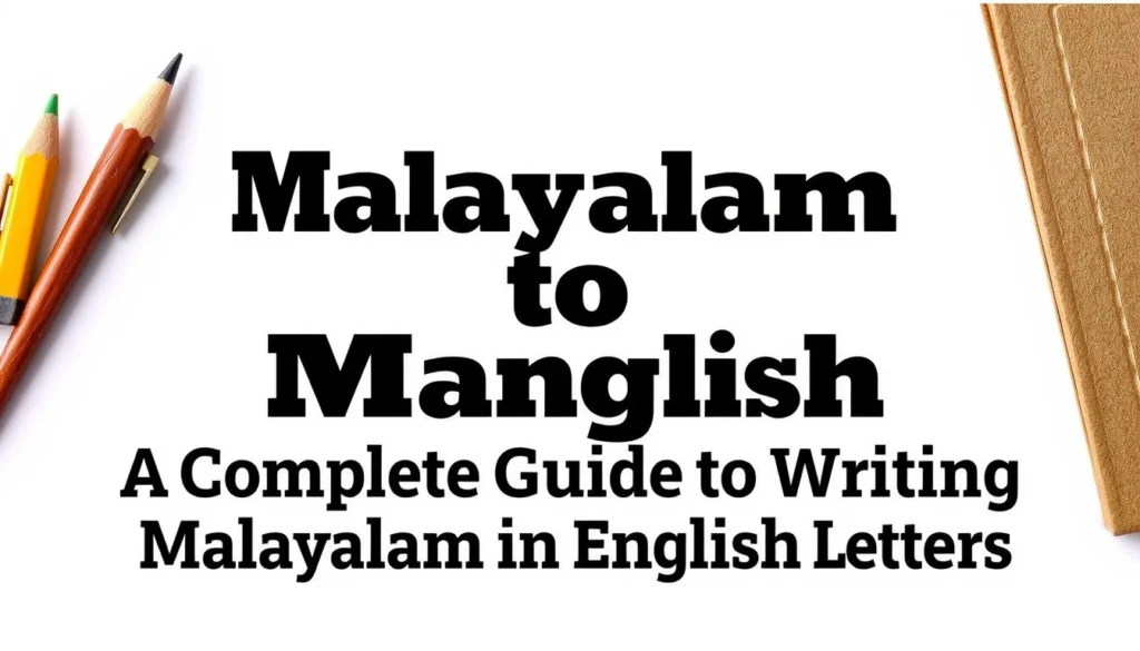malayalam to manglish — Malayalam to Manglish: A Complete Guide to Writing Malayalam in English Letters
